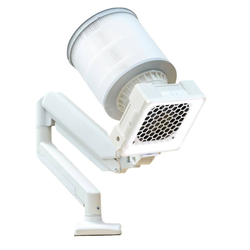 Desktop staande opvouwbare nagelstofafscheider