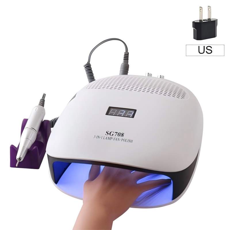 Drievoudige combinatie draagbare nagellamp met kussen